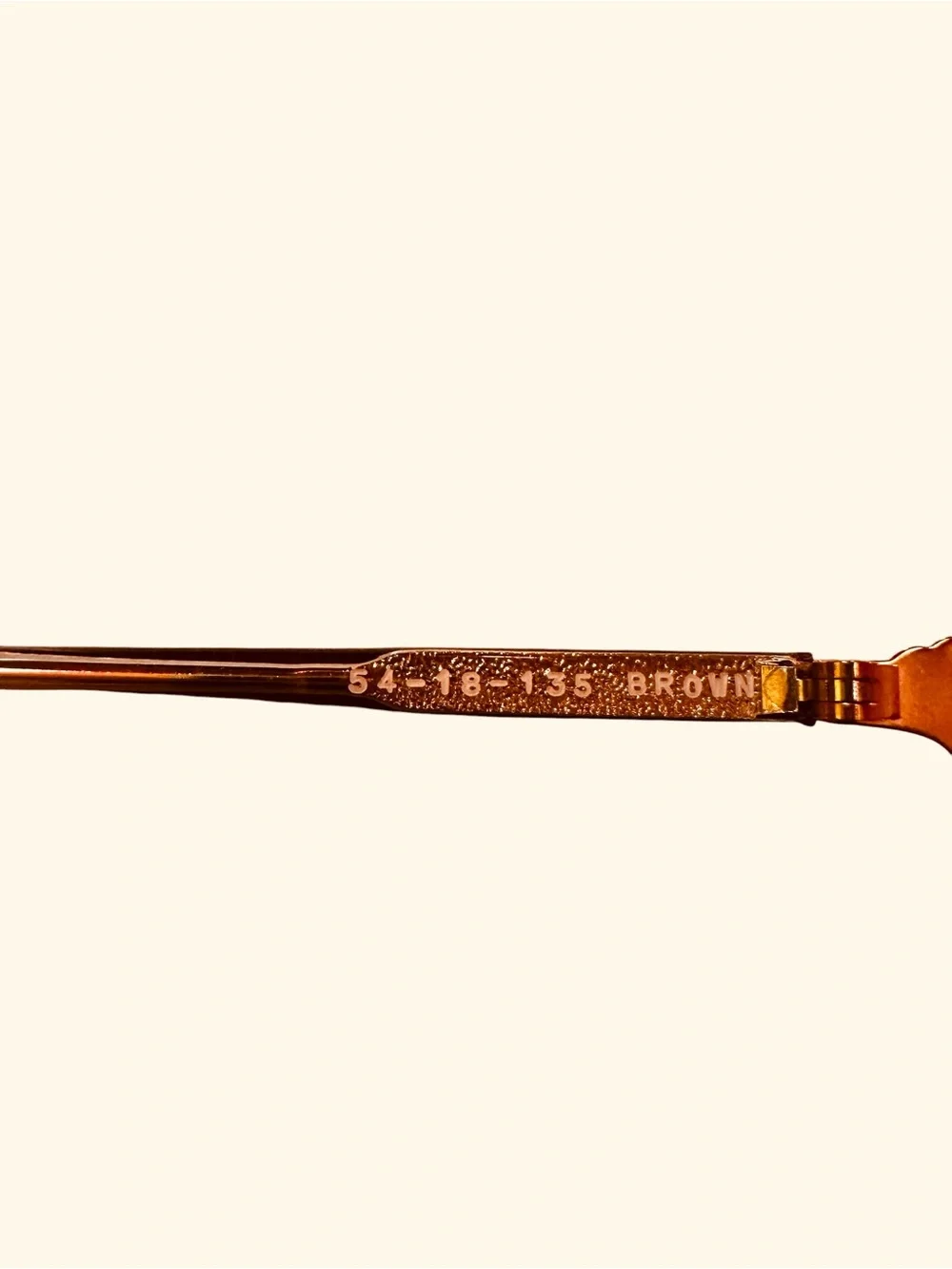 Vintage Oversized Katrina Clear Eyeglass Frames Pink Brown Gold Tone 54-18-135.